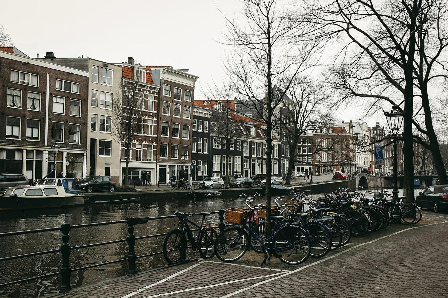 Balade canaux Amsterdam hiver