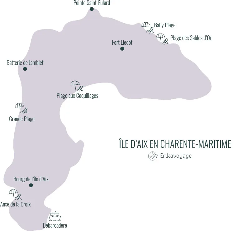 Carte île d'Aix Charente-Maritime