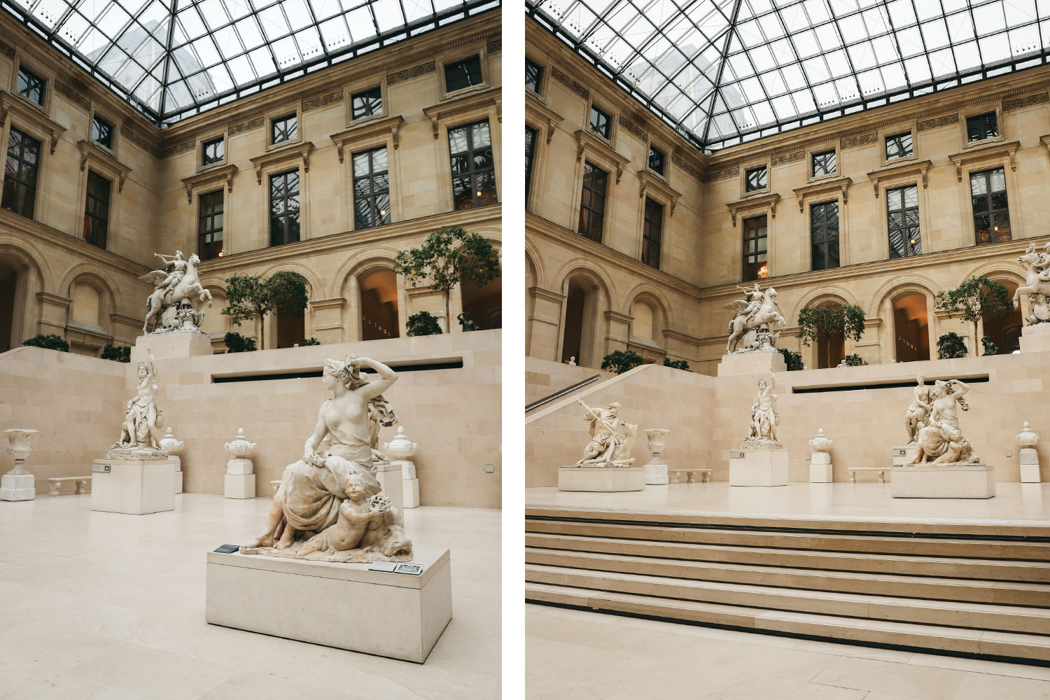 Verrière cour Marly musée du Louvre