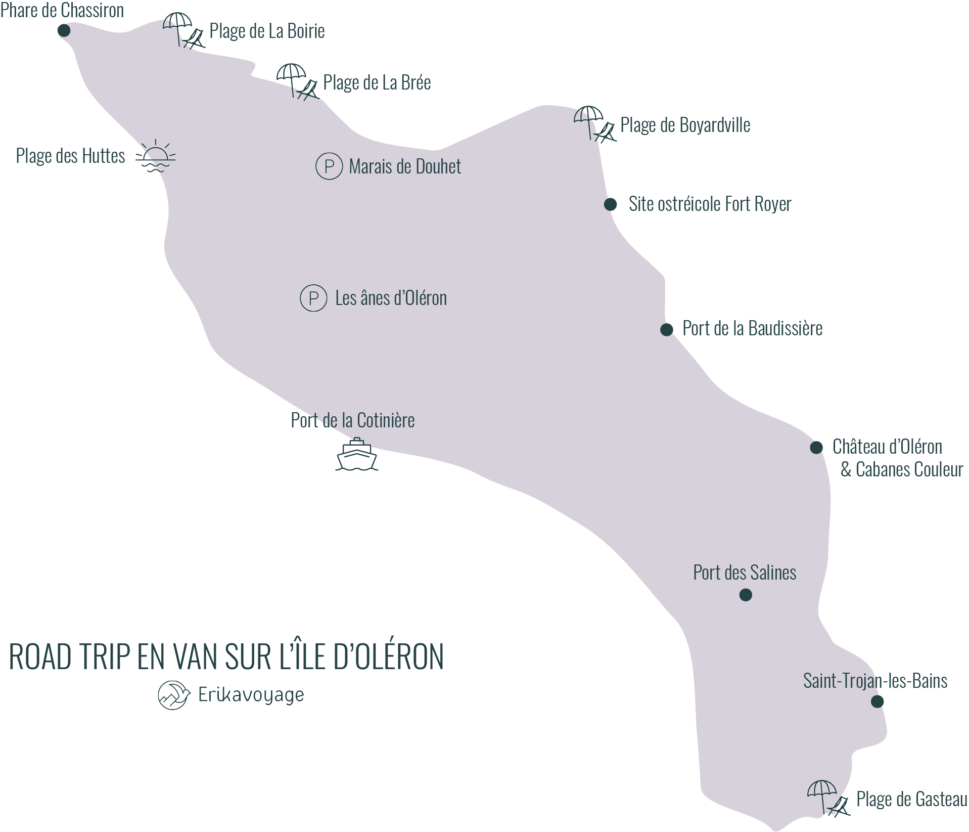 Carte île d'Oléron