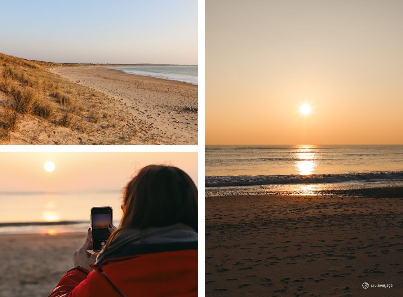 Coucher de soleil plage des Huttes île d'Oléron