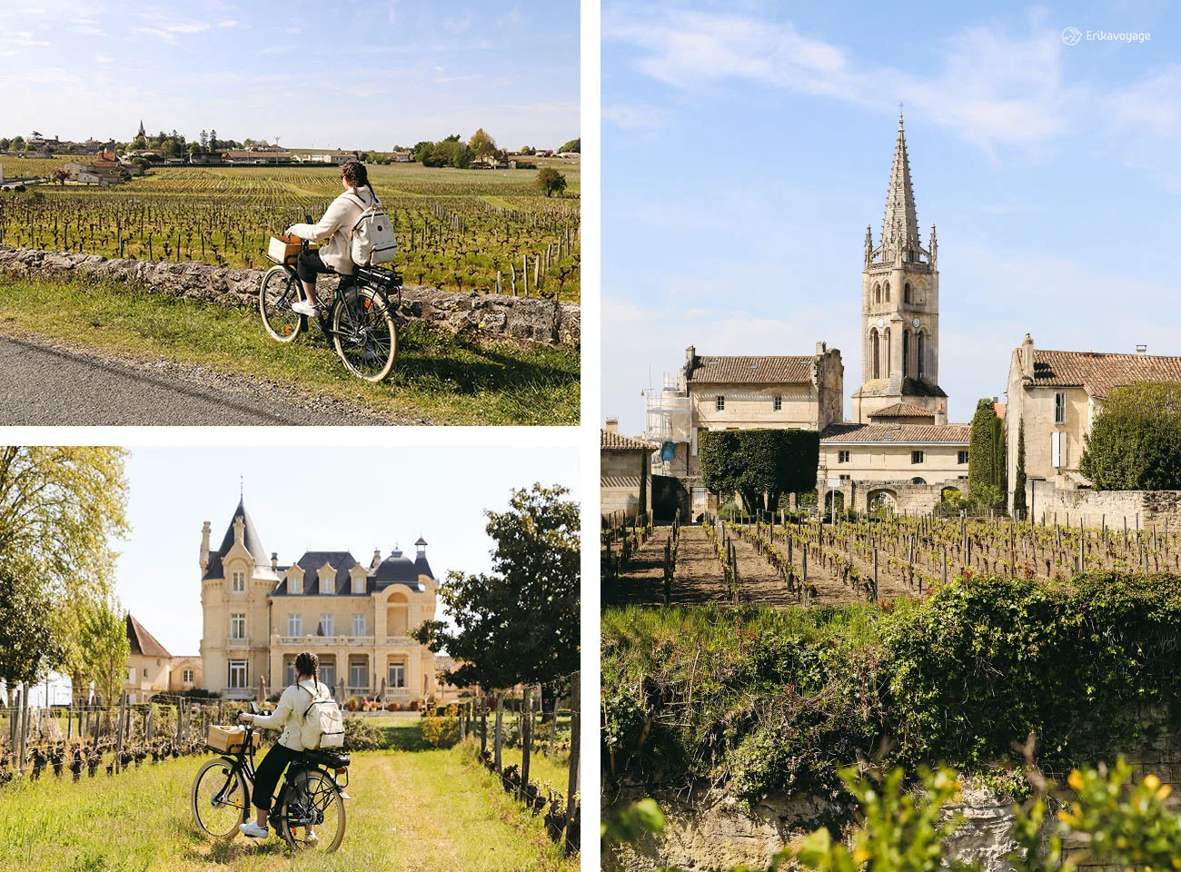 Visite Saint-Emilion à vélo Bulle Verte