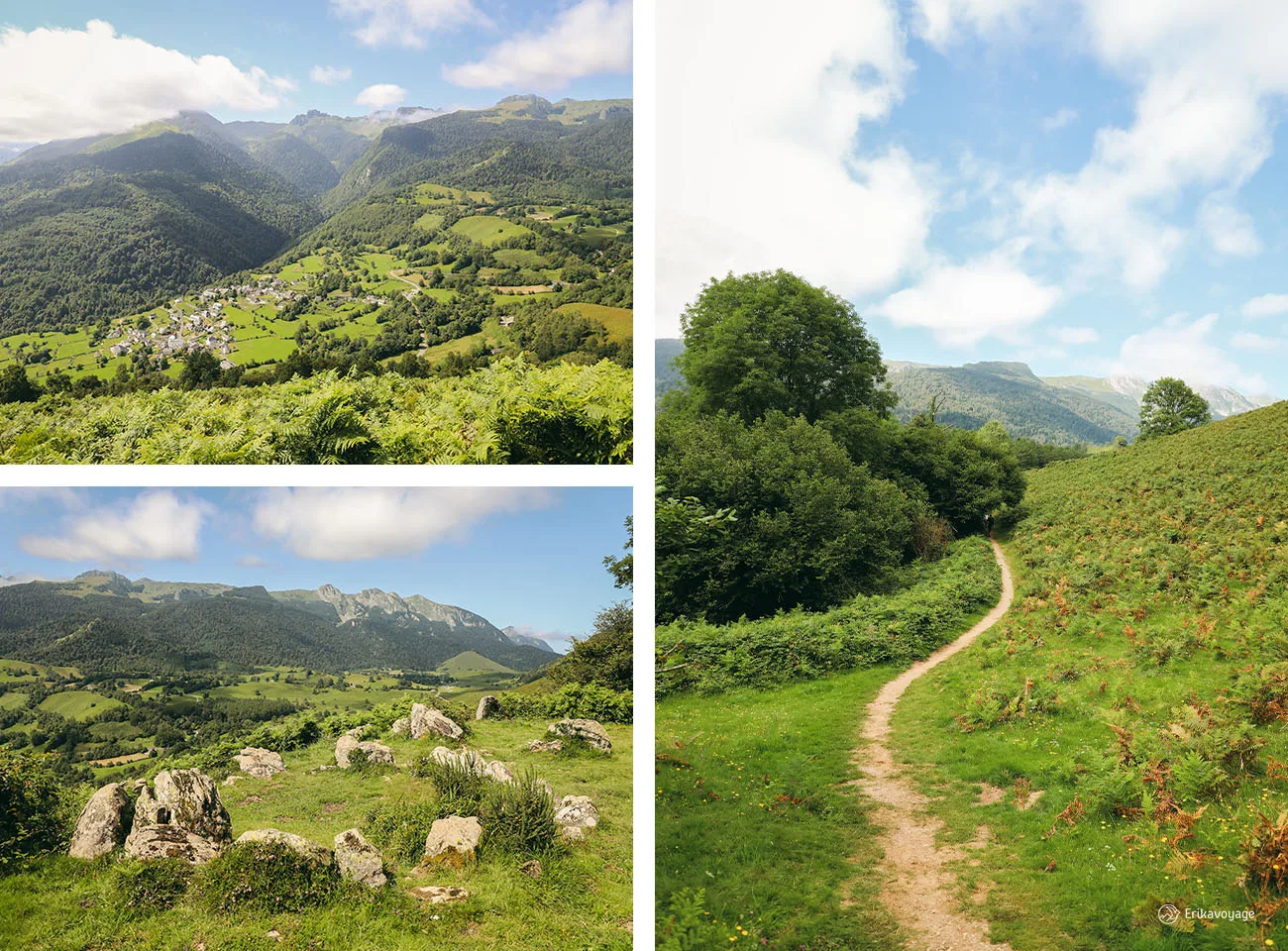 Randonnée des cercles de pierres plateau du Bénou vallée d'Ossau