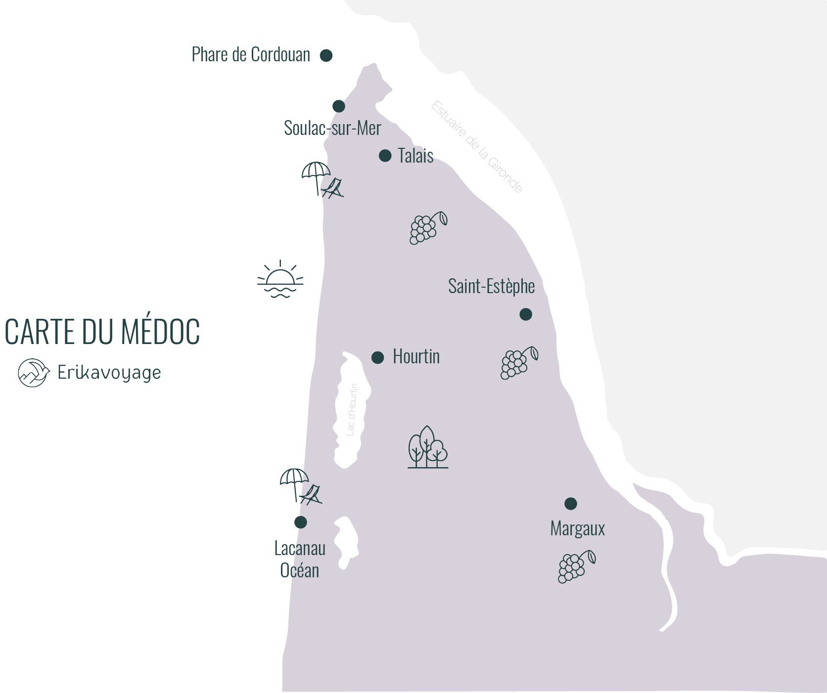 Carte touristique du Médoc