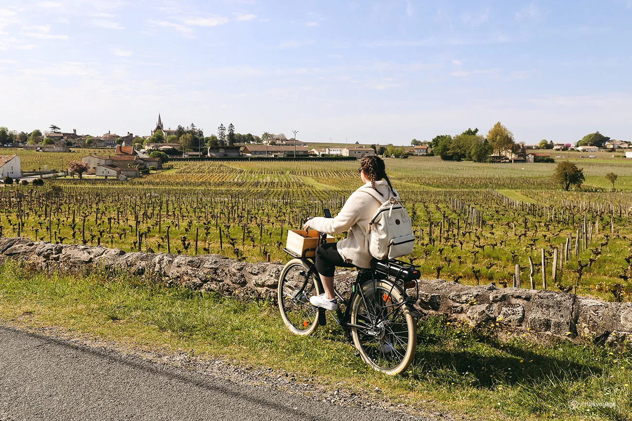 Balade à vélo Bulle Verte Saint-Emilion