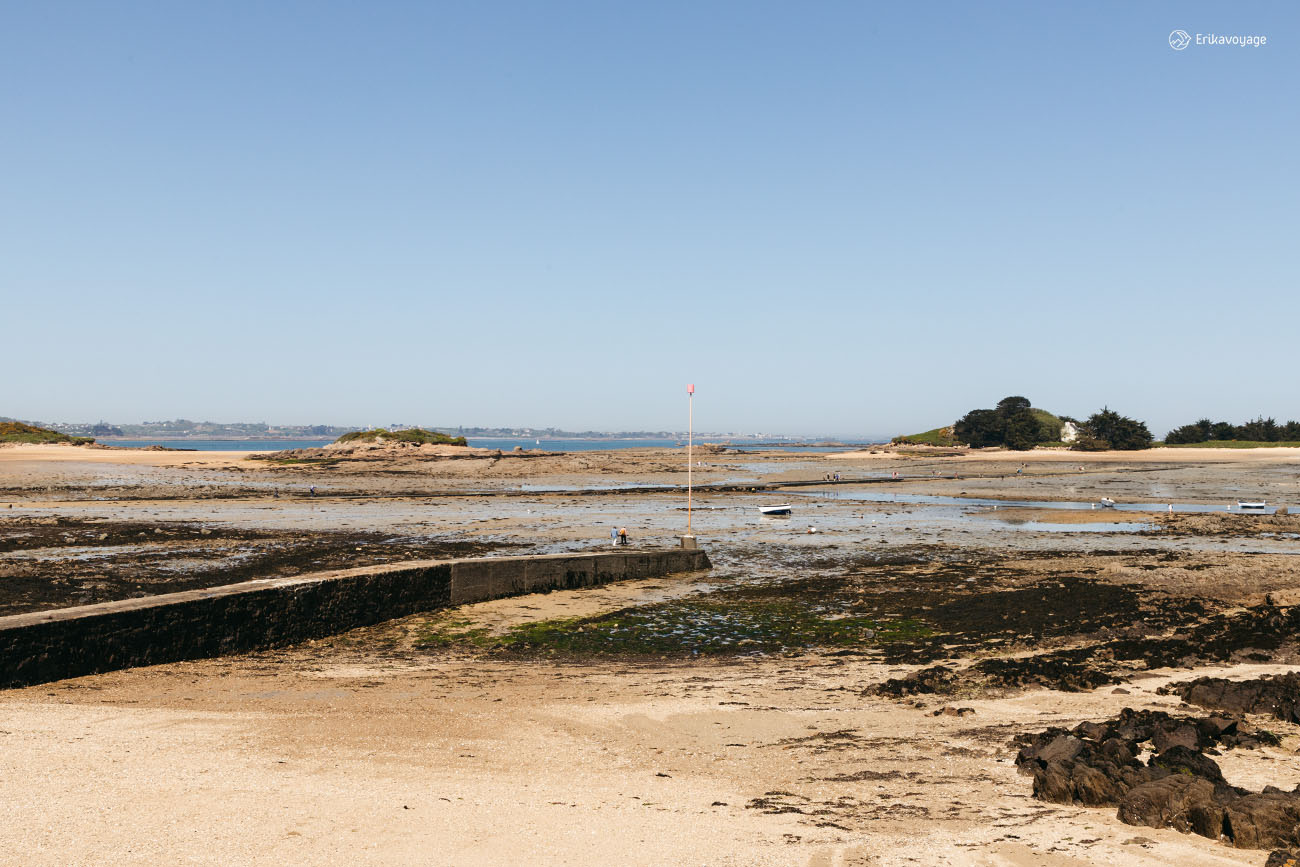Passage île callot marée basse