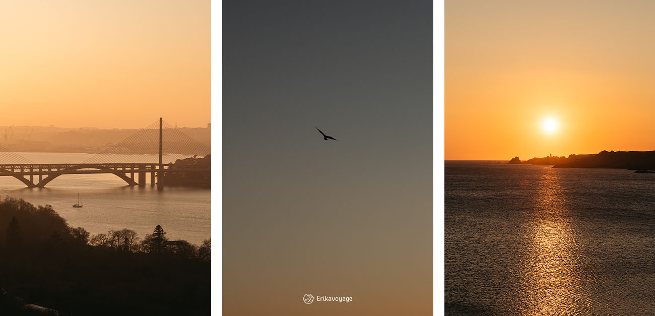 Coucher de soleil bretagne automne