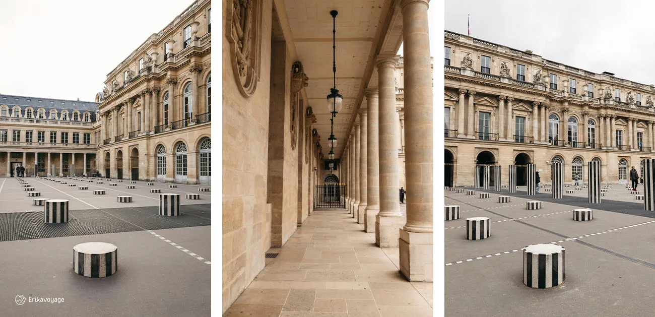 Colonnes de Buren lieu instagrammable Paris