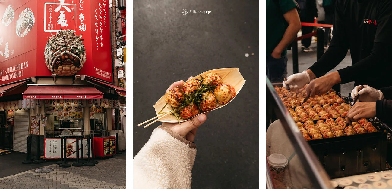 Takoyaki street food Osaka
